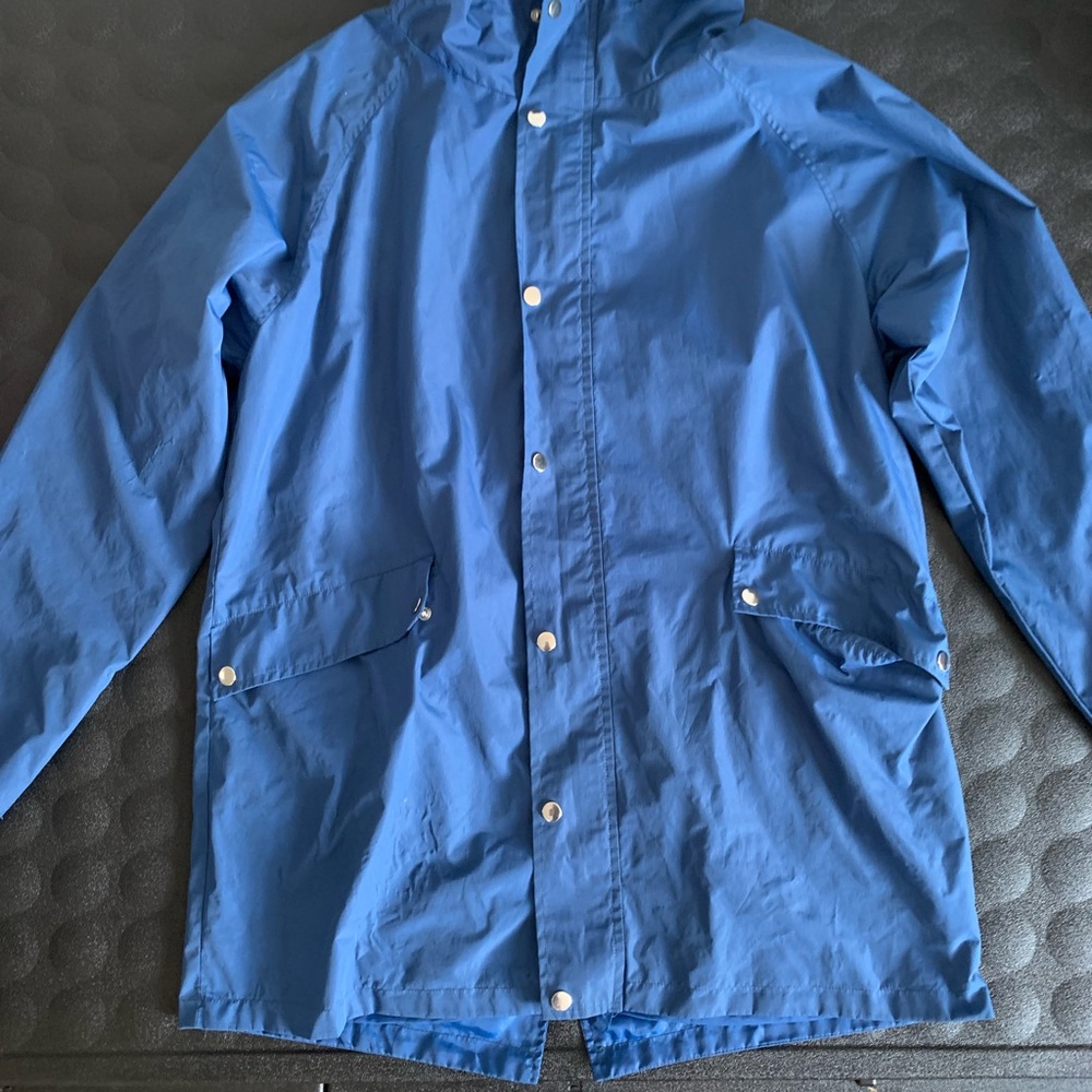 Blue raincoat